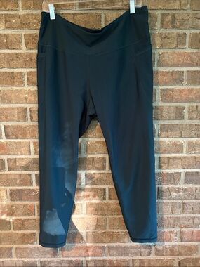 Old Navy Teal Capri Leggings with Wide Waistband
